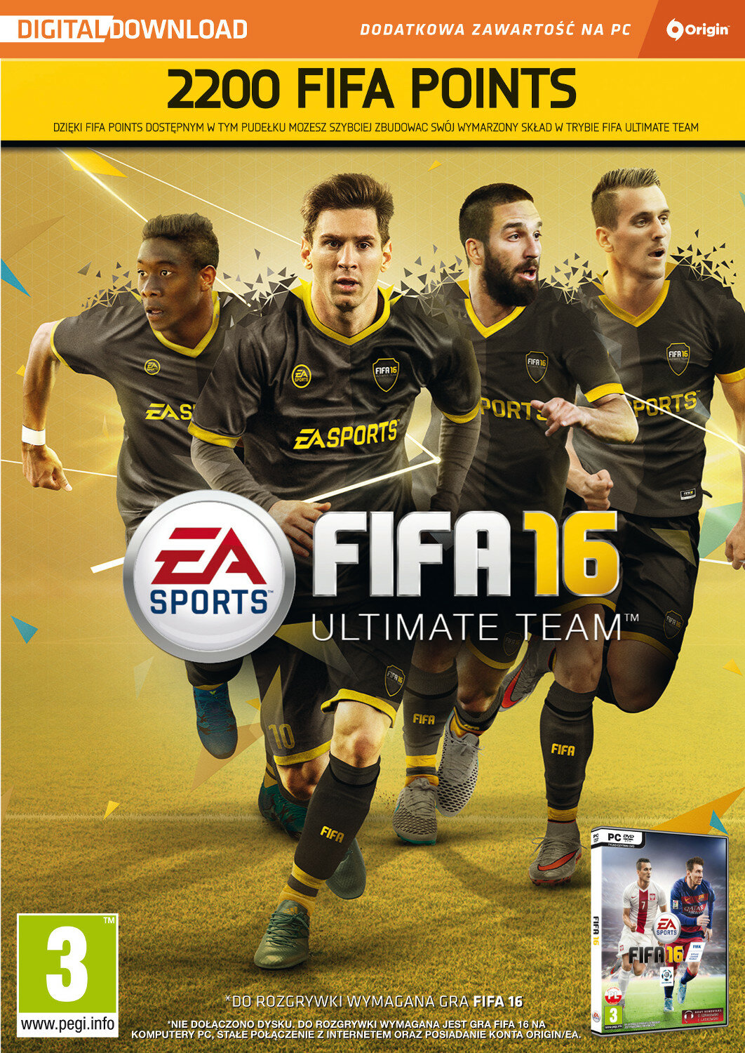 Karta Pre-paid FIFA 16 2200 Points