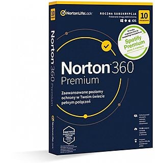 Program Norton 360 Premium 75 GB PL (1 rok, 10 urządzeń) + Karta Spotify 40zł