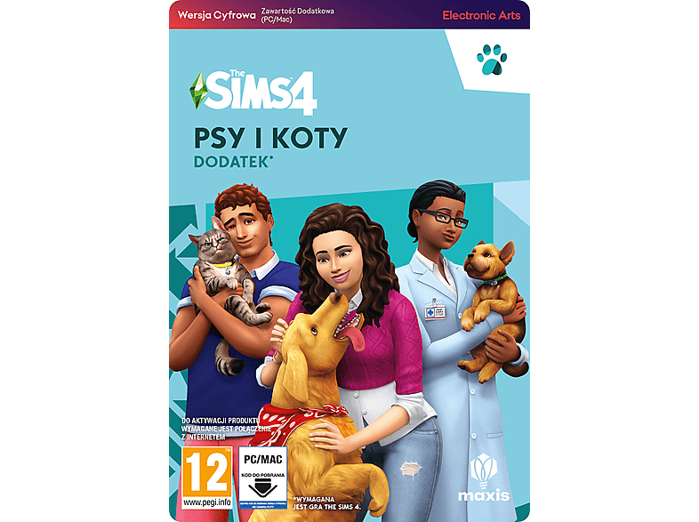 The Sims 4 Dodatek Psy I Koty E-KOD Kod aktywacyjny Dodatek do gry PC The Sims 4 Psy i koty | MediaMarkt