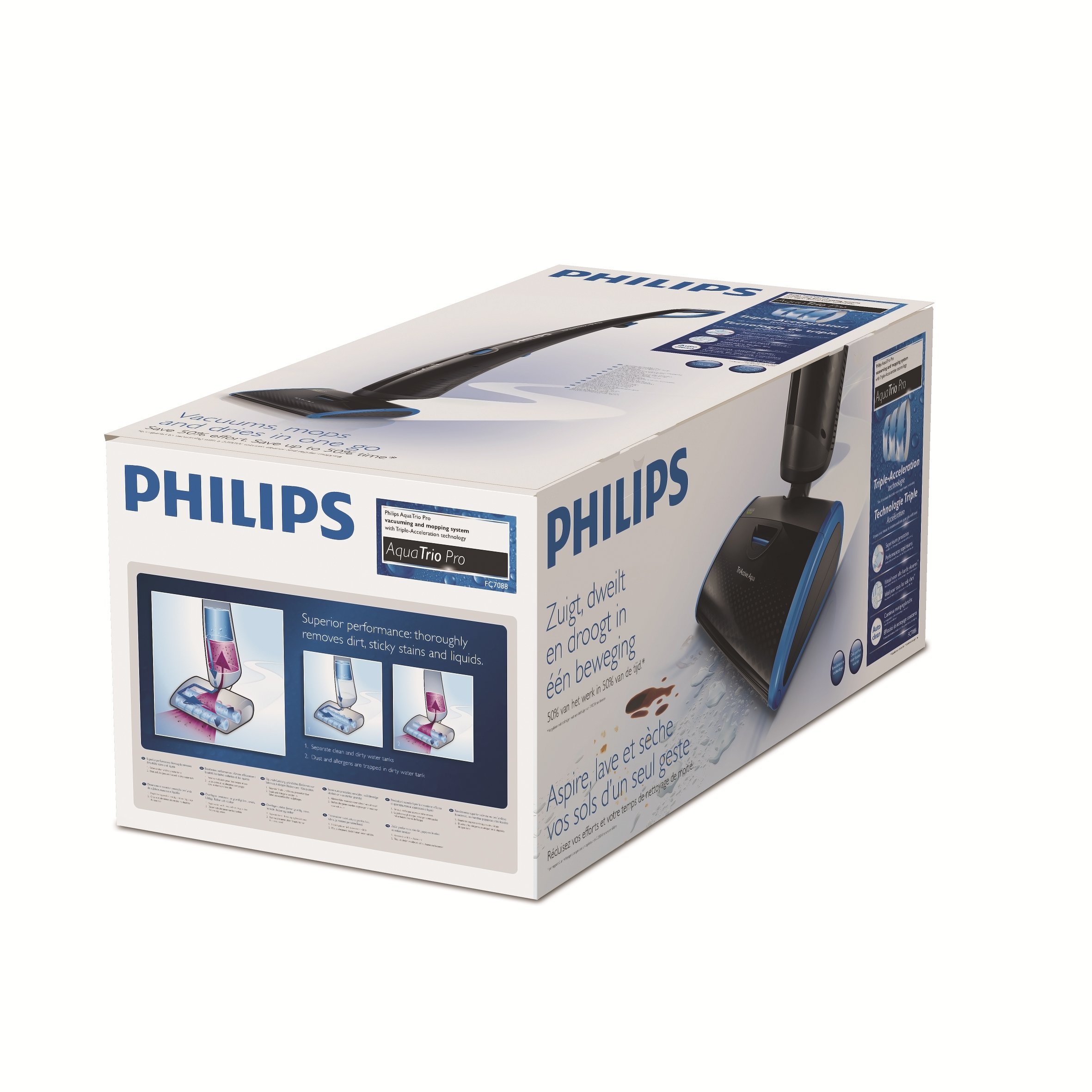 Odkurzacz pionowy PHILIPS AquaTrio Pro FC7088/01