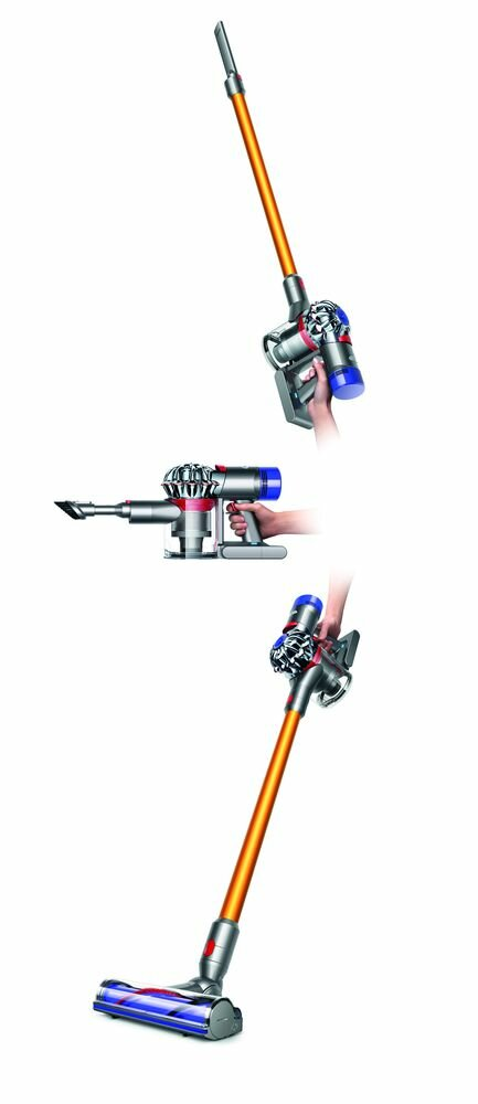 Odkurzacz Dyson w różnych konfiguracjach.