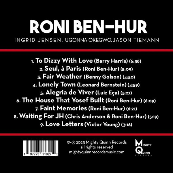 Albumcover mit Titelliste. Schwarzer Hintergrund, weißer Text. Zeigt Künstlernamen und Songtitel.