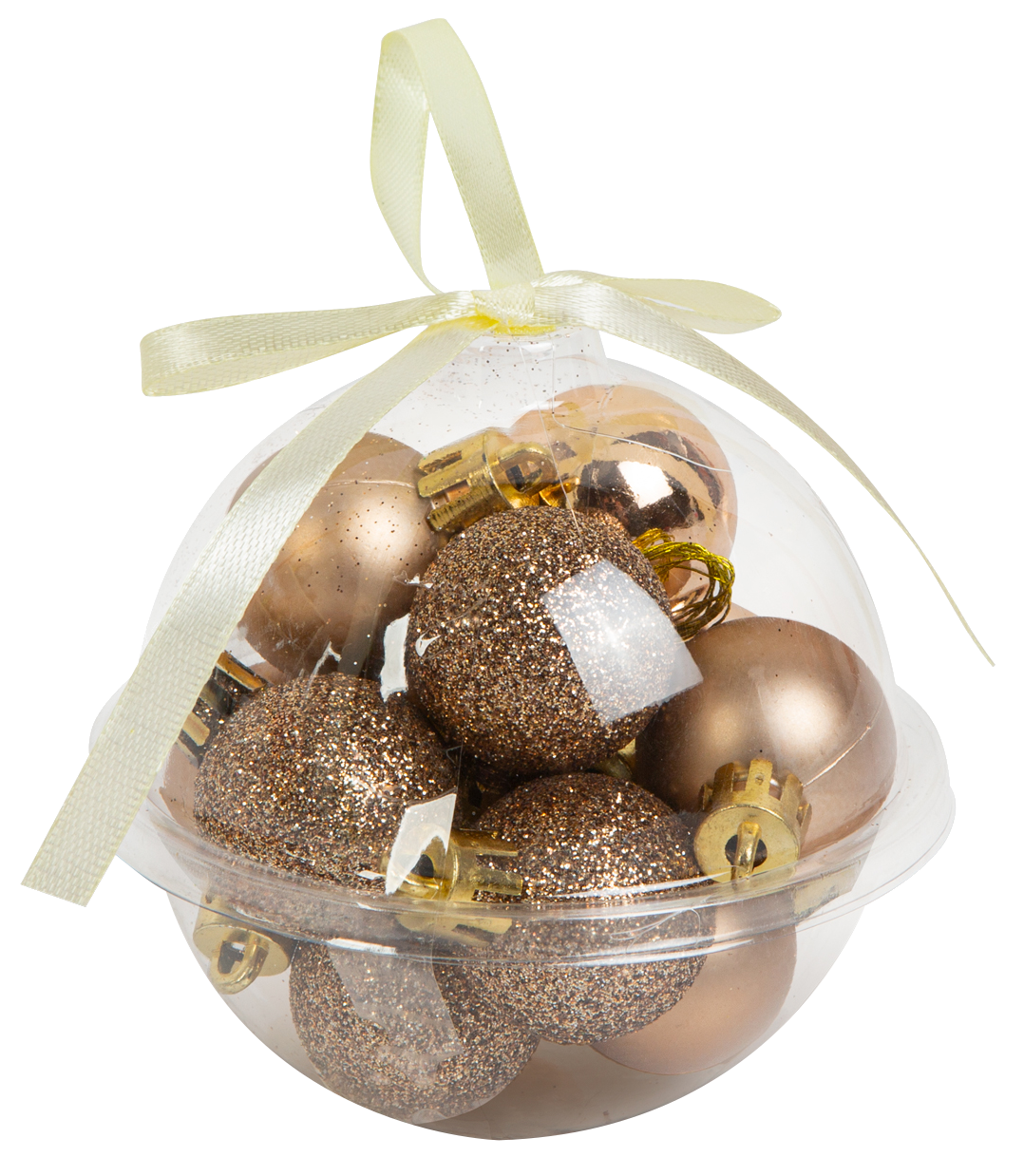 FAMILY CHRISTMAS Karácsonyfadísz szett, arany, 3 cm, 12 db / szett (58775B)