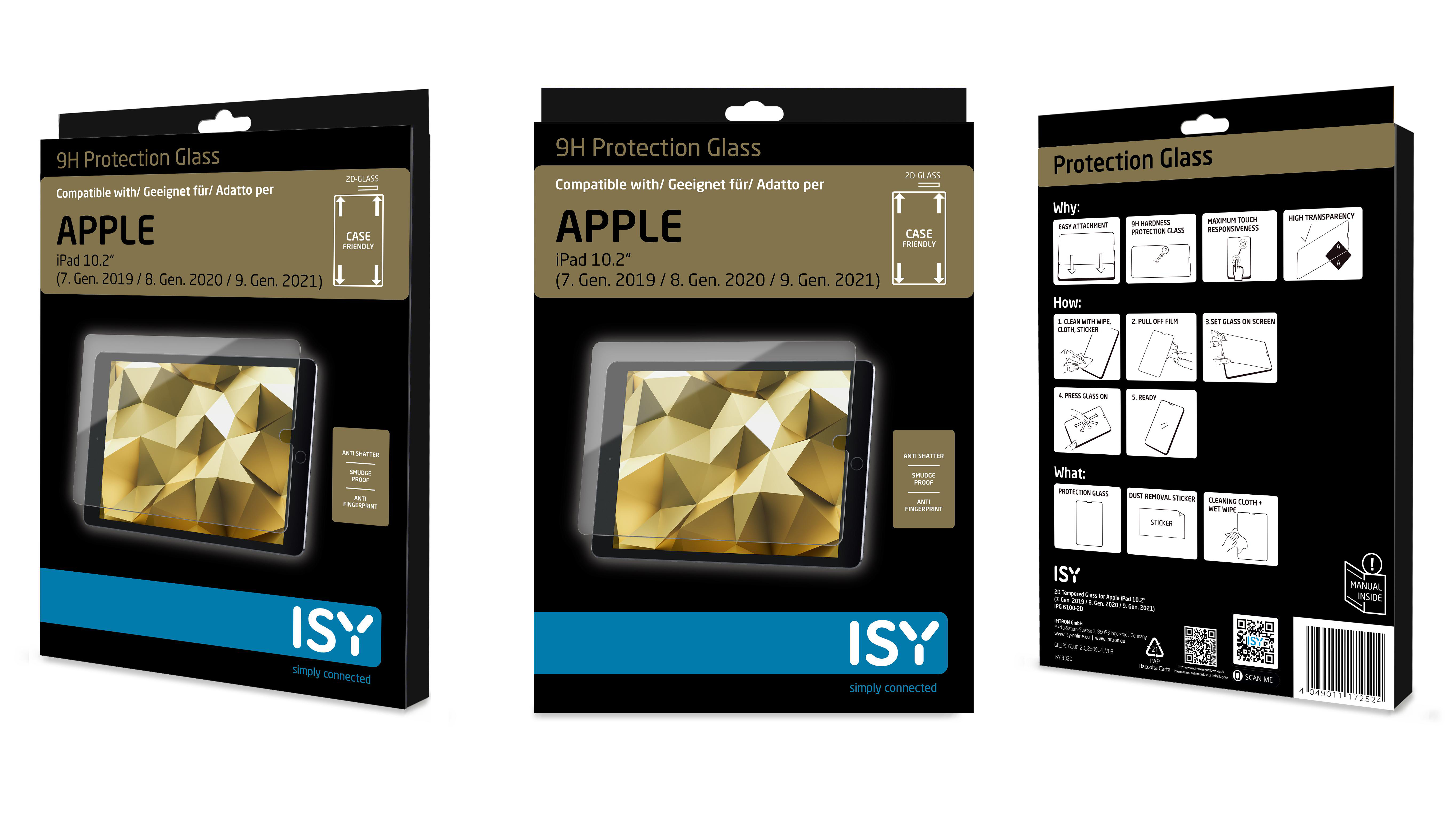 Drei iPad-Displayschutzboxen, jede mit einem anderen Design.