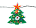 FAMILY CHRISTMAS LED fényfüzér, karácsonyfa, 1,35 méter, 10 LED, melegfehér, 2 x AA (58911)