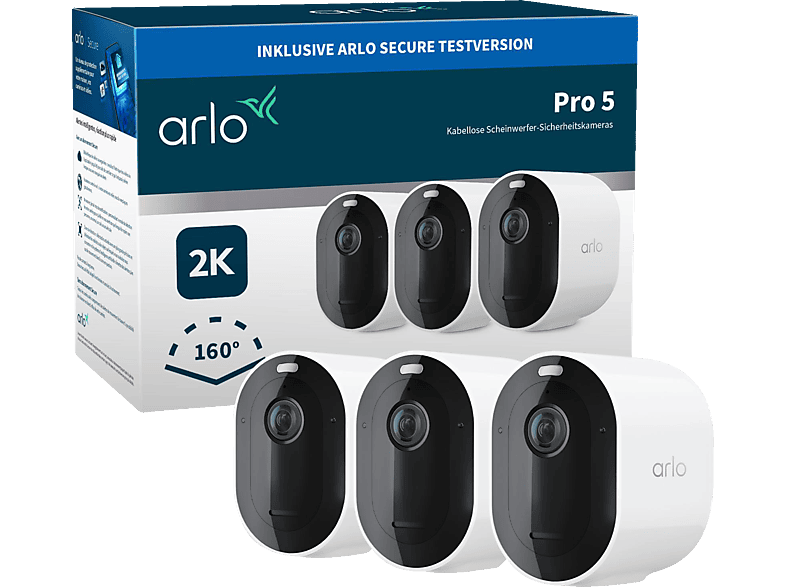 ARLO Pro 5 Spotlight 3er Überwachungskamera Set