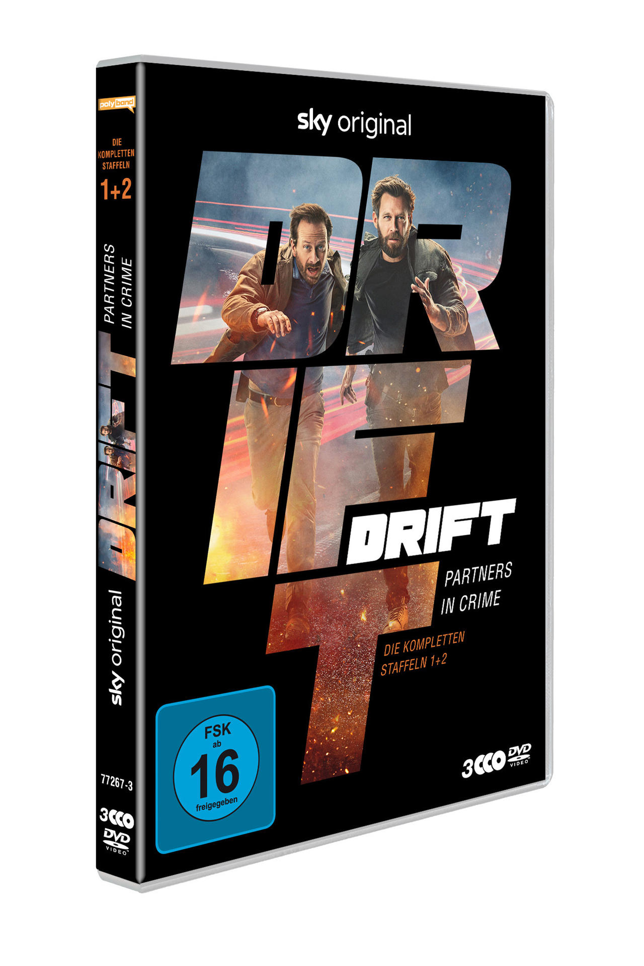 DVD-Hülle für den Film "Drift: Partners in Crime", mit zwei Männern auf dem Cover.
