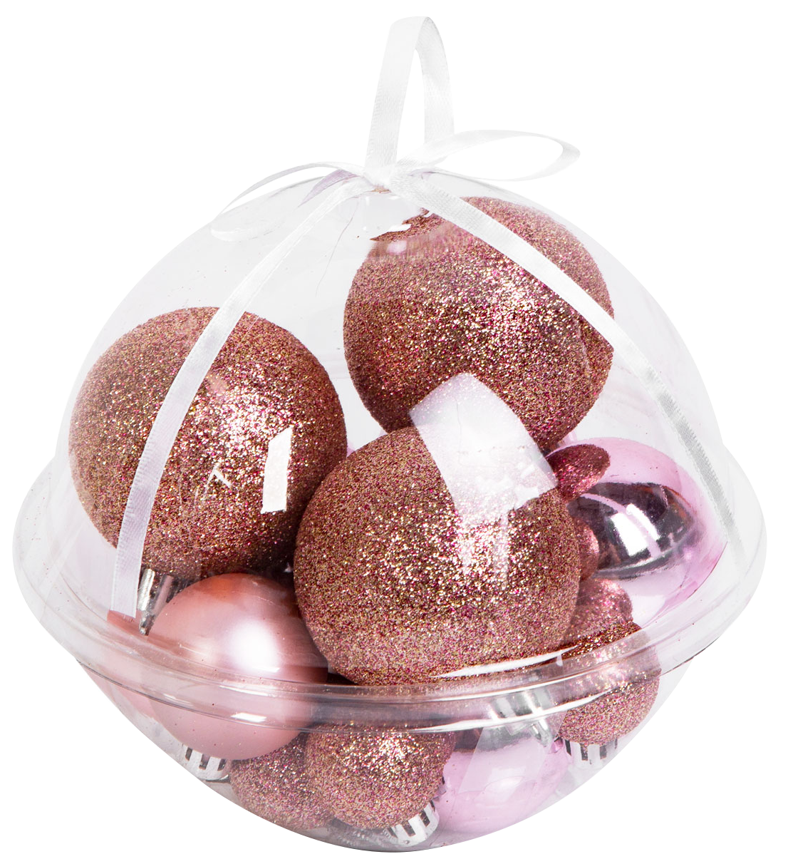 FAMILY CHRISTMAS Karácsonyfadísz szett, gömbdísz, 3-6 cm, 16 db / szett (58786)