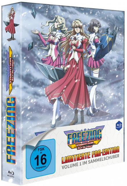 Anime-DVD-Box-Set mit drei Frauen, japanischem Text und blauem Alterskennzeichen.