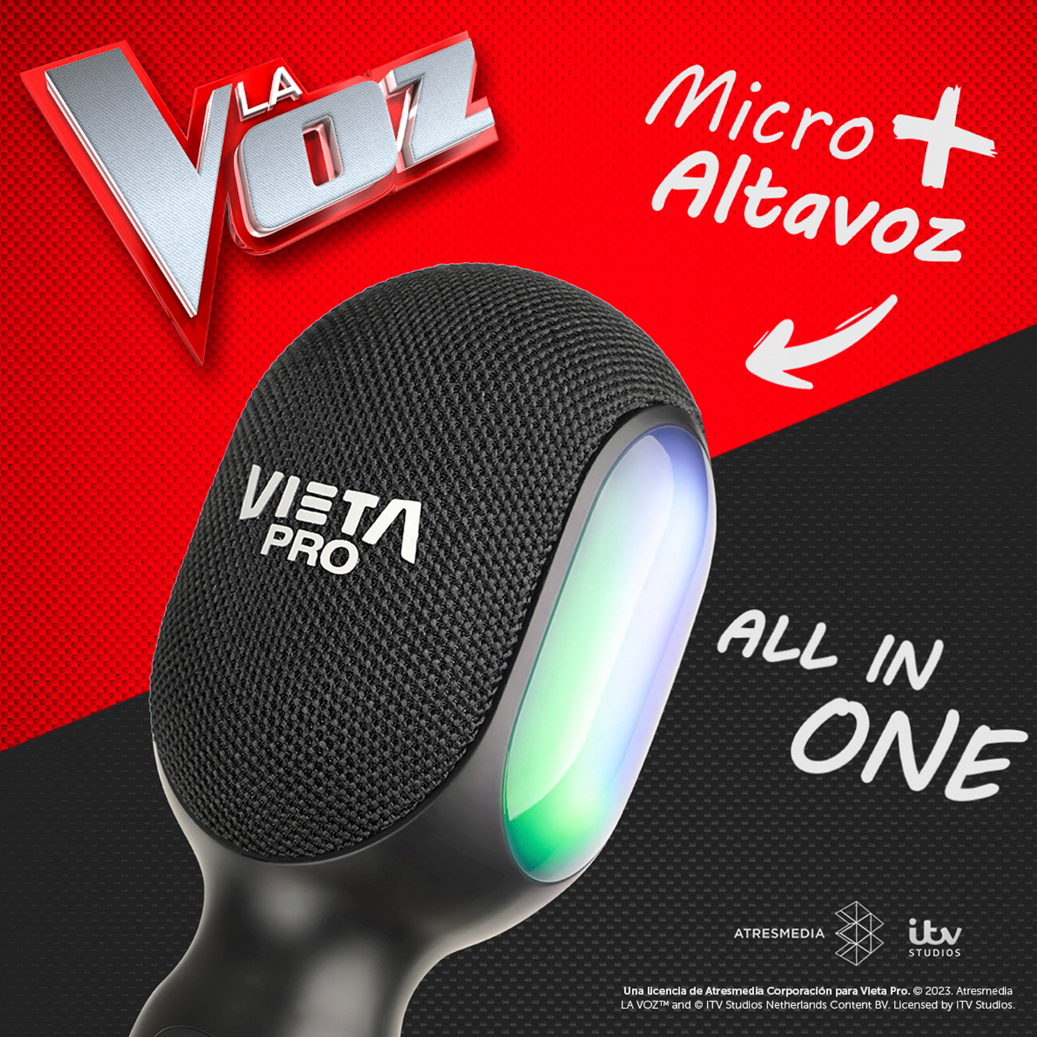 Micrófono karaoke Vieta Pro Karaoke Party, 25 W, Bluetooth