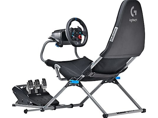 LOGITECH G923 + Playseat® Challenge X - Volant + pédale + siège conducteur (Noir)