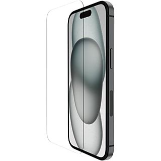 Protector pantalla - Belkin TemperedGlass, Apple, iPhone 15/14 Pro, Cristal templado