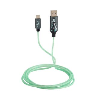 Cable - Nacon BigBen Harry Potter USB A/USB C, Luminoso, 1.2 metros, Verde