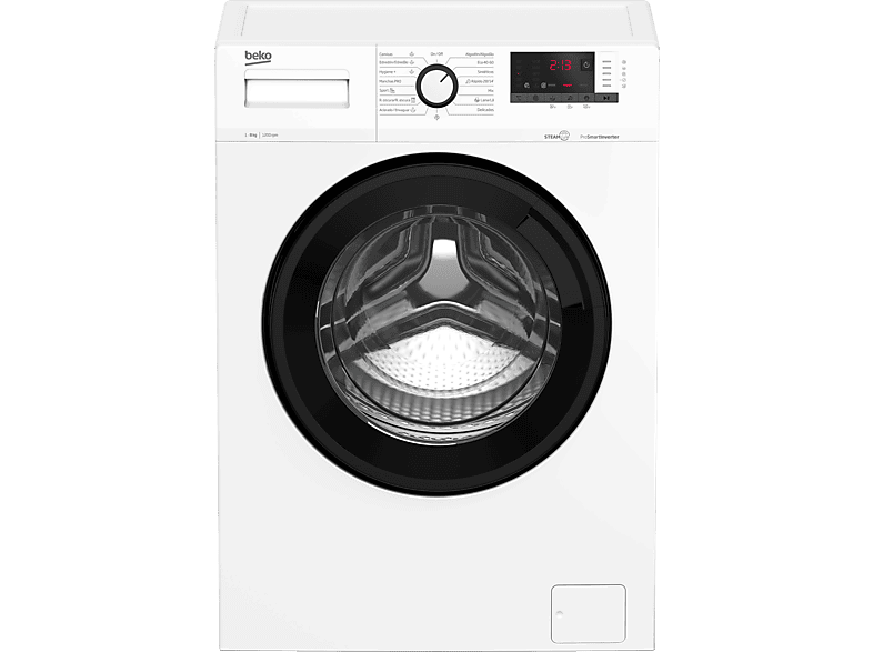 Hisense WFQP8014EVM - Lavadora, Clase A, 8 Kg, 1400 rpm, Blanco