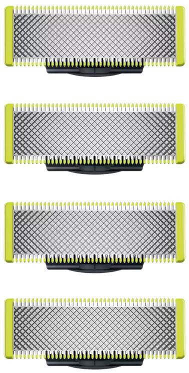 PHILIPS Lame de rasoir OneBlade Vert - 4 pièces (QP240/50)