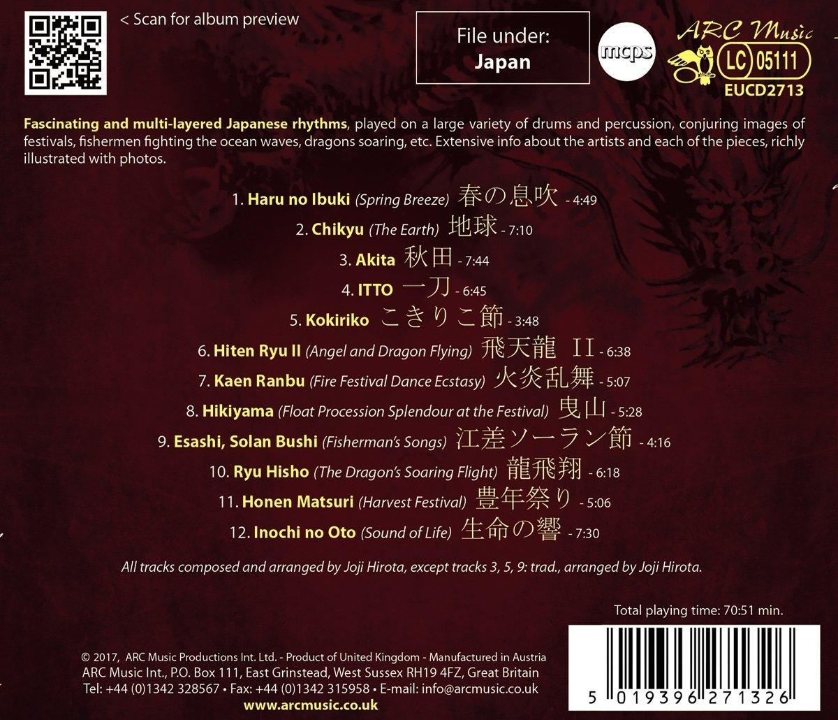 Rückseite einer CD mit Text über japanische Musik.