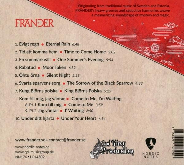 Die Rückseite eines CD-Albums mit Text und Logo.