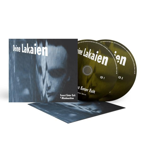 CDs und Cover-Art der Band Deine Lakaien. Schwarz-Weiß-Porträt.