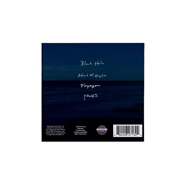 CD-Rückseite mit Text über Musik, einschließlich Titeln.