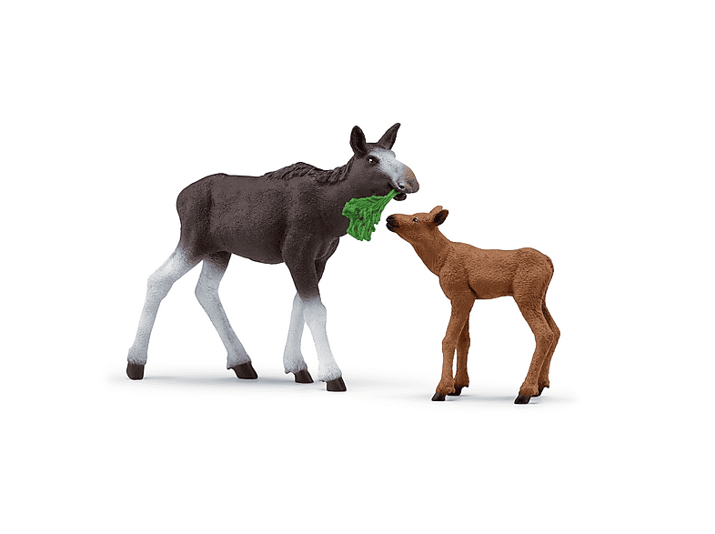 SCHLEICH 42629 ELCHKUH MIT KALB Spielfigur Mehrfarbig