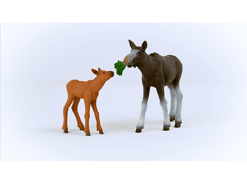 SCHLEICH 42629 ELCHKUH MIT KALB Spielfigur Mehrfarbig