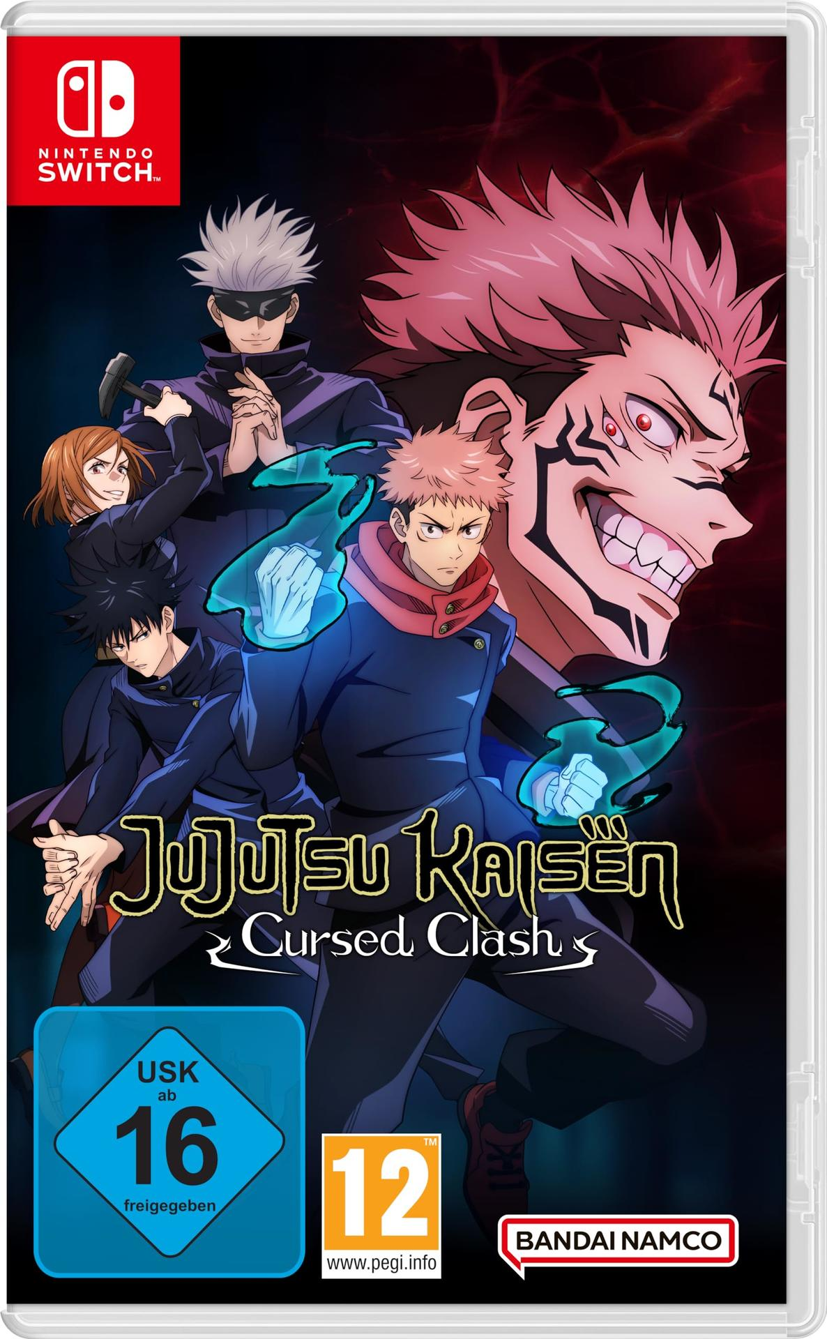 Jujutsu Kaisen-Spielcover mit Charakteren und Logo. Das Cover zeigt Charaktere im Anime-Stil und japanischen Text.