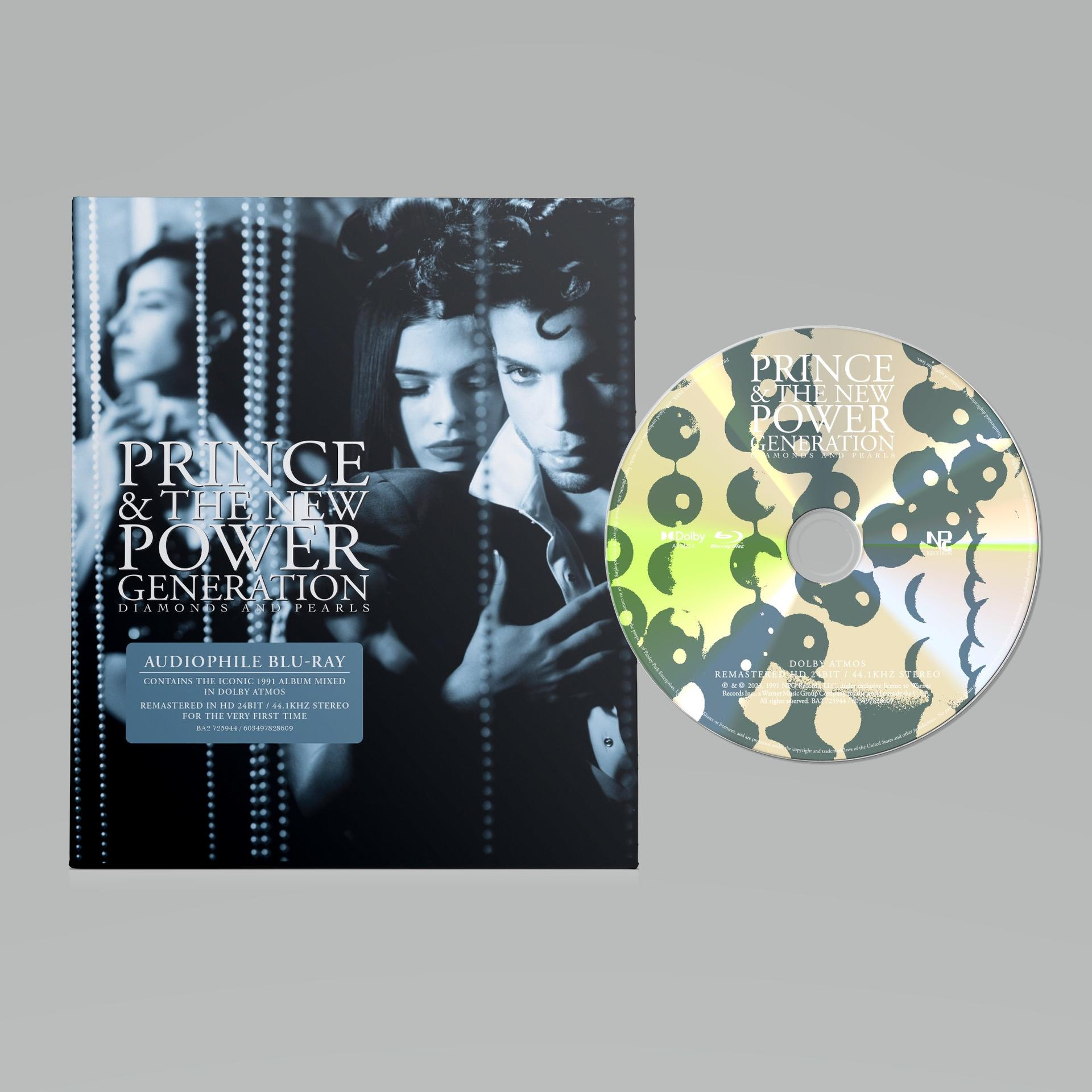 Albumcover von Prince & The New Power Generation's Diamonds and Pearls, mit CD.