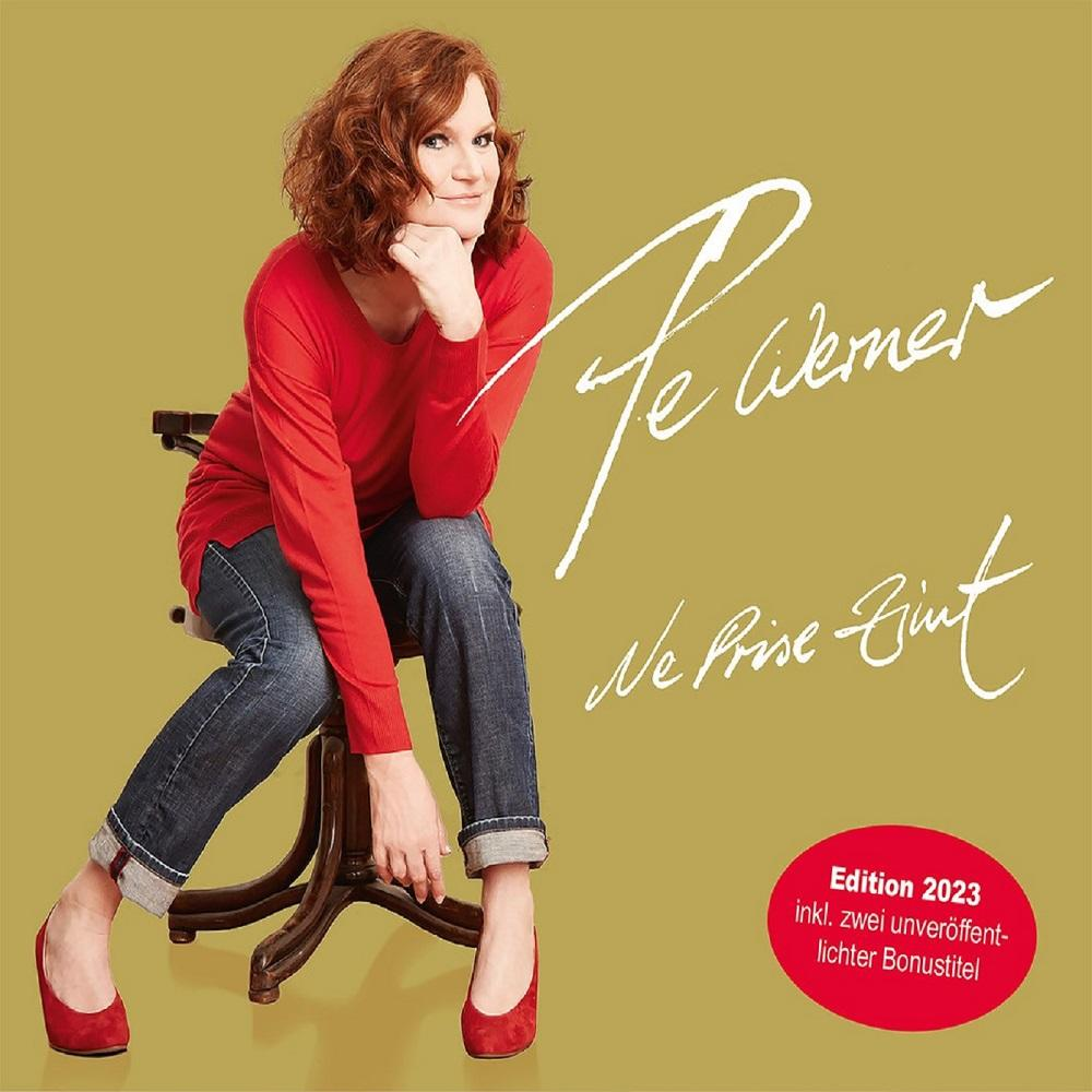 Albumcover: Frau in Rot, sitzend, Kinn auf Hand gestützt. Text: Te Werner. Edition 2023, zwei unveröffentlichte Bonustracks.