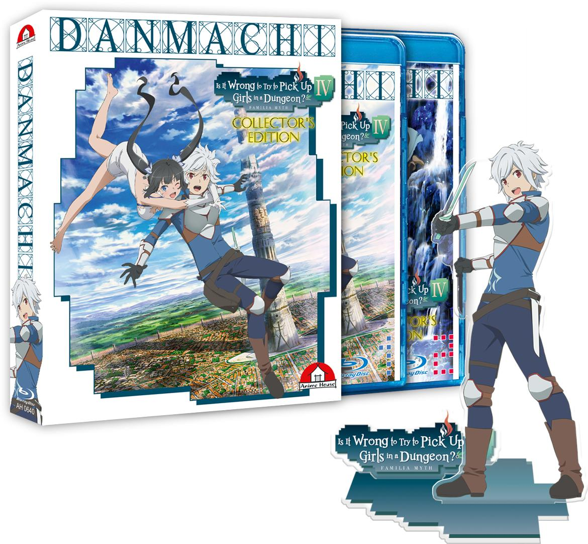Anime-Box-Set mit Charakterkunst, einschließlich mehrerer Blu-ray-Discs und einer Charakter-Standfigur.