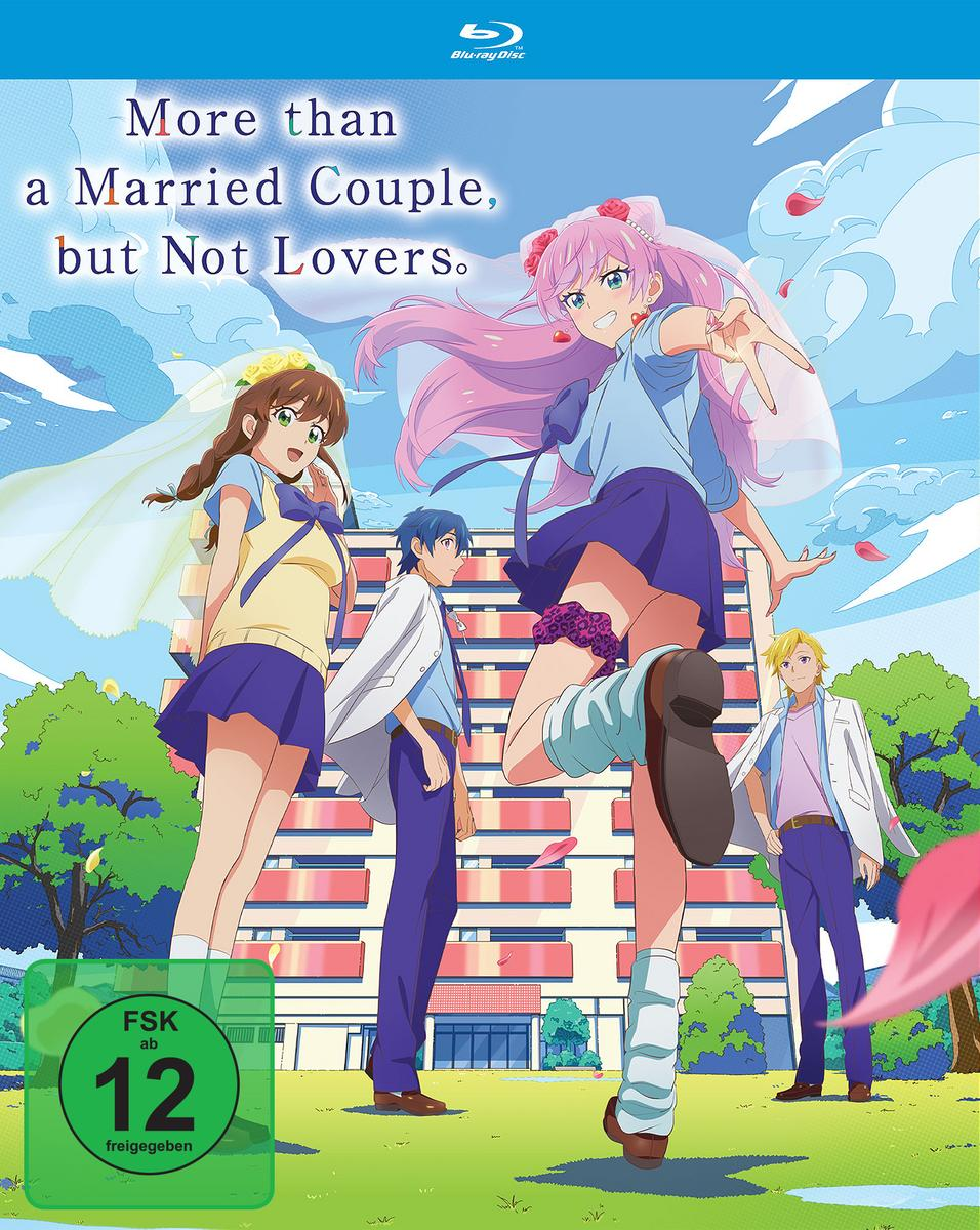 Anime-Cover mit vier Charakteren, zwei Paaren, mit dem Titel 'More than a Married Couple, but Not Lovers.'