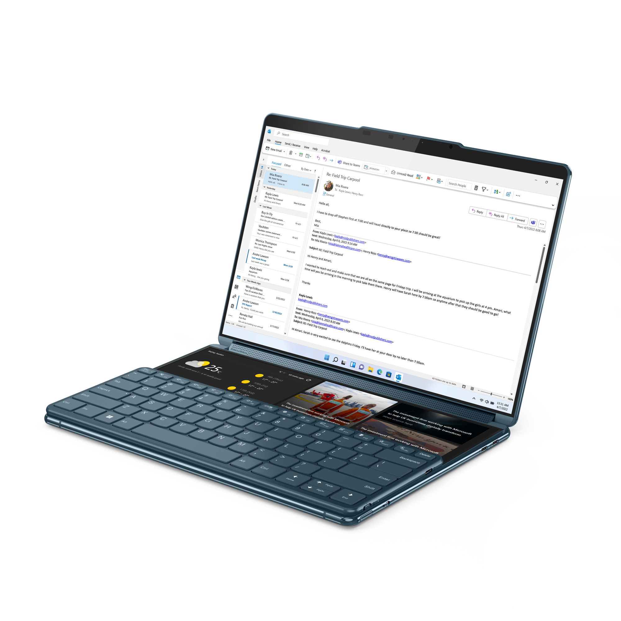 LENOVO Yoga Book 9i - 13,3 Zoll - Intel® Core™ i7 i7-1355U (Evo) - 16 GB - 1 TB - Intel® Iris® Xᵉ - Windows 11 Home