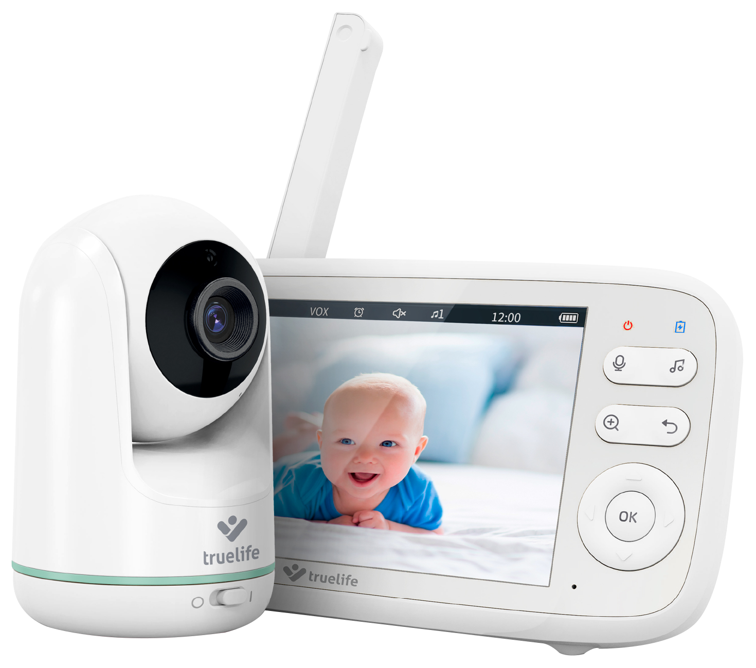 TRUELIFE TLVMMNCR5NNWA NannyCam R5 kamerás bébiőr, 720p felbontással, szülői egységgel