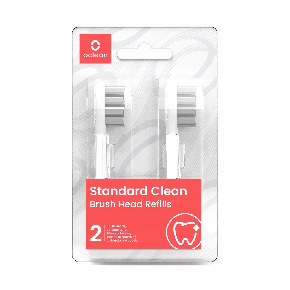 Końcówki do szczoteczki C04000184 OCLEAN Standard 2szt. - białe