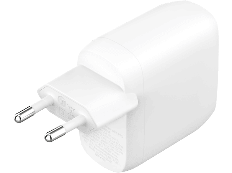 Belkin BoostCharge, 60 W, 2 puertos, USB-C, Carga rápida, Universal, Blanco