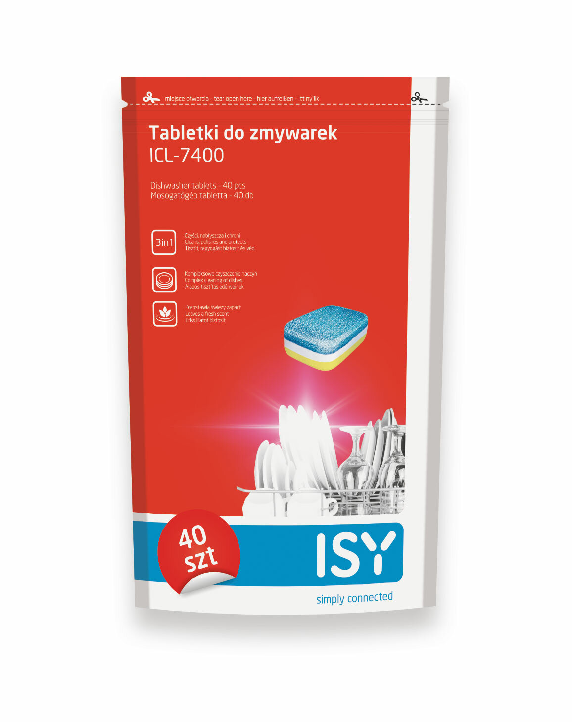 Tabletki ISY do zmywarek ICL-7400 40 szt.