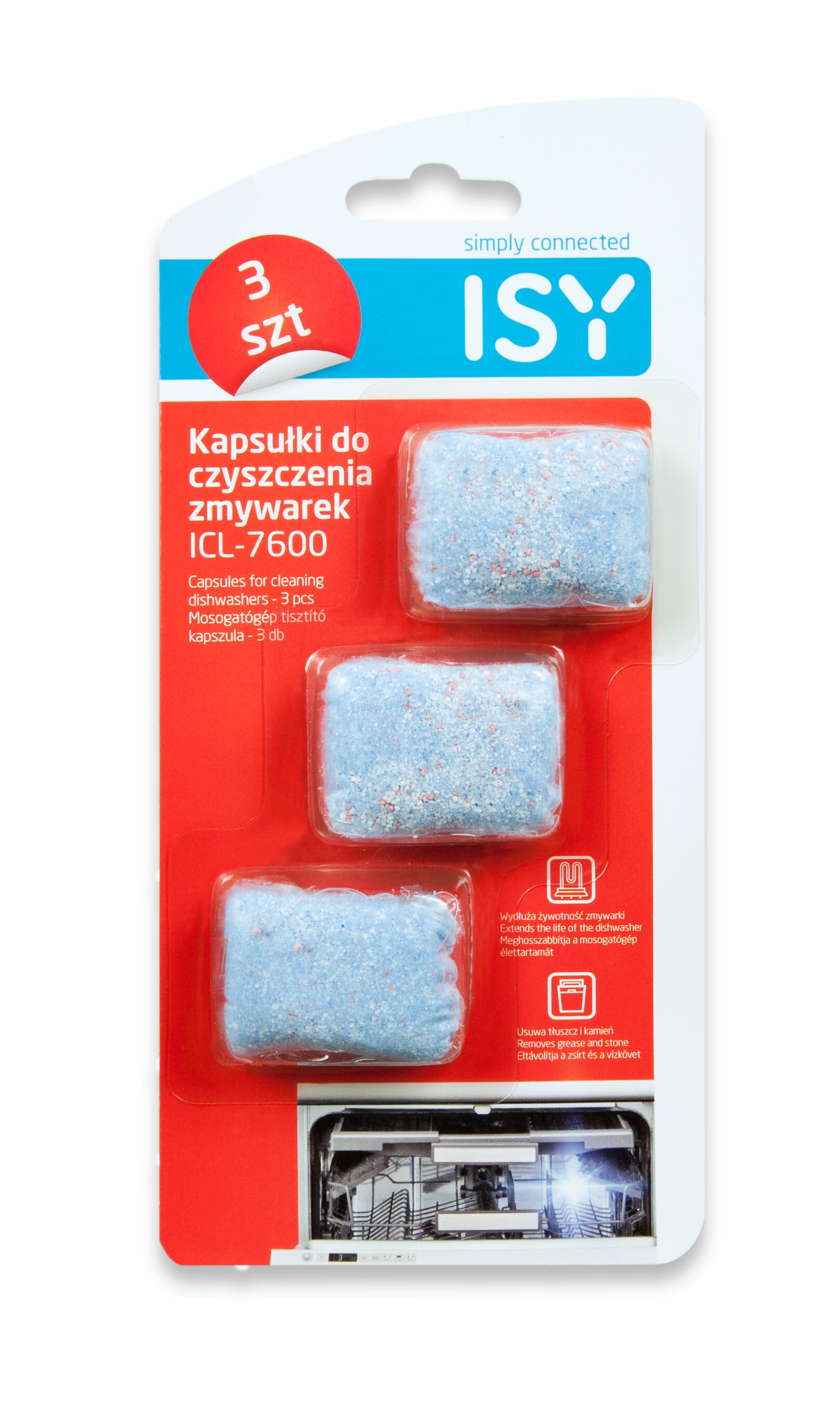 Tabletki ISY do czyszczenia zmywarki 3 szt.