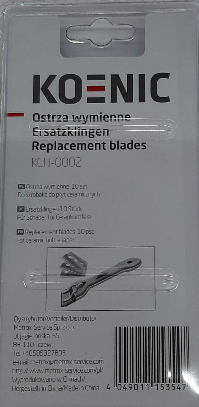 Nożyk KOENIC KCH-0002 Ostrza wymienne do skrobaka 10 szt.