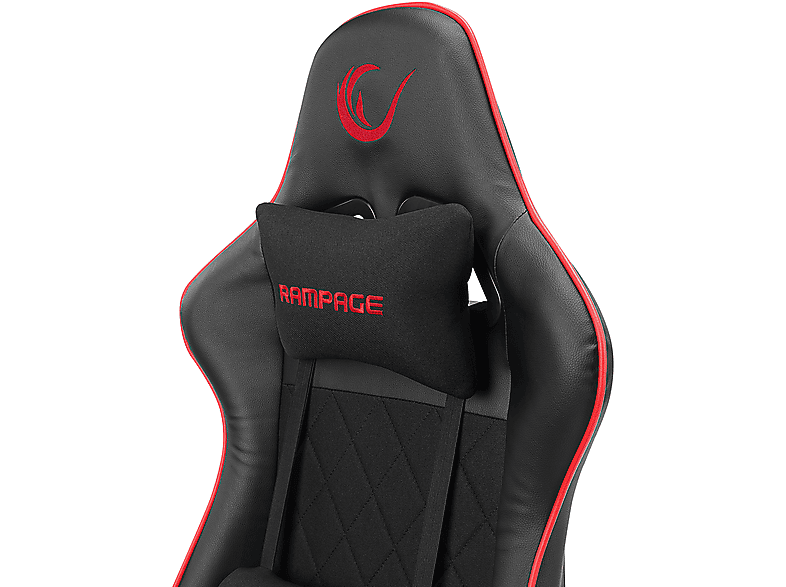 RAMPAGE KL-R16 Drape Üst Seviye Terletmez Kumaş Gaming Oyuncu Koltuğu Siyah_6