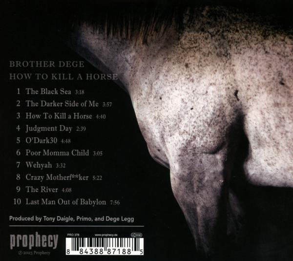 Albumcover mit Pferdeprofil und Trackliste für das Album von Brother Dege.