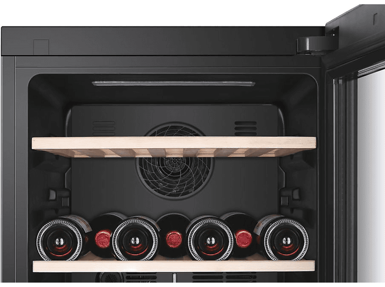 Haier HWS79GDG Weinklimaschrank (190 l, 142 kWh, EEK: G, Schwarz, Anzahl Flaschen: 79) — Foto 3 von 5