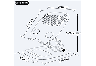 DAYTONA ST-806 Ergonomik Ayarlanabilir Alüminyum Laptop Standı_3