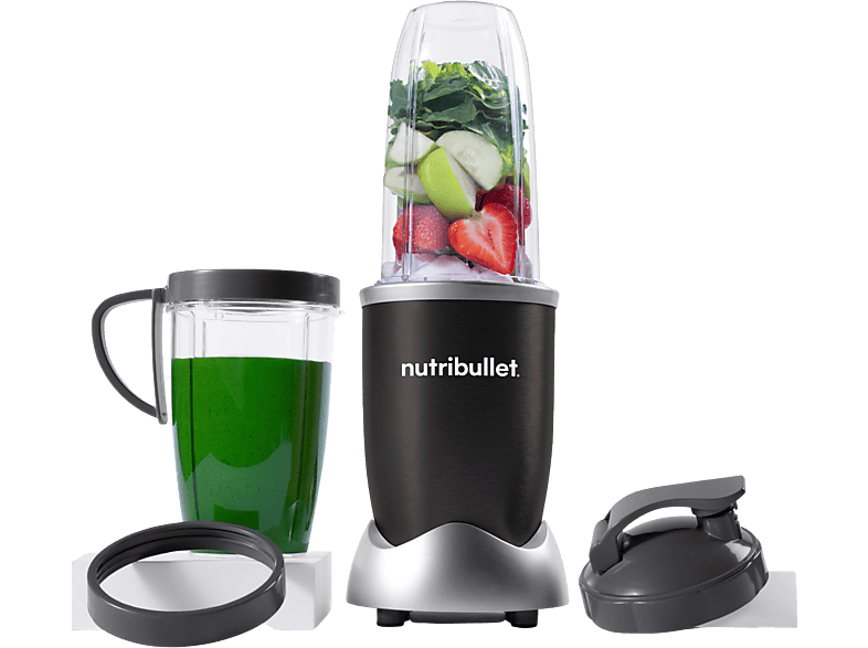 Batidora de vaso  Nutribullet Pro NB907B, Batidora personal, Extractor de  nutrientes, Tritan, Sin BPA, 6 complementos, 0.9 l, 900 W, Negro