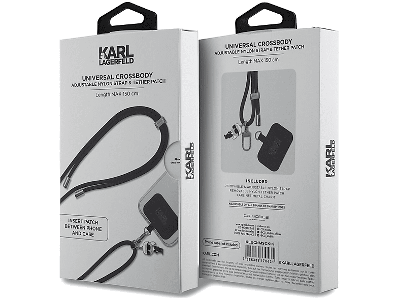 Pasek KARL LAGERFELD CBDY Cord Czarny – zdjęcie 3