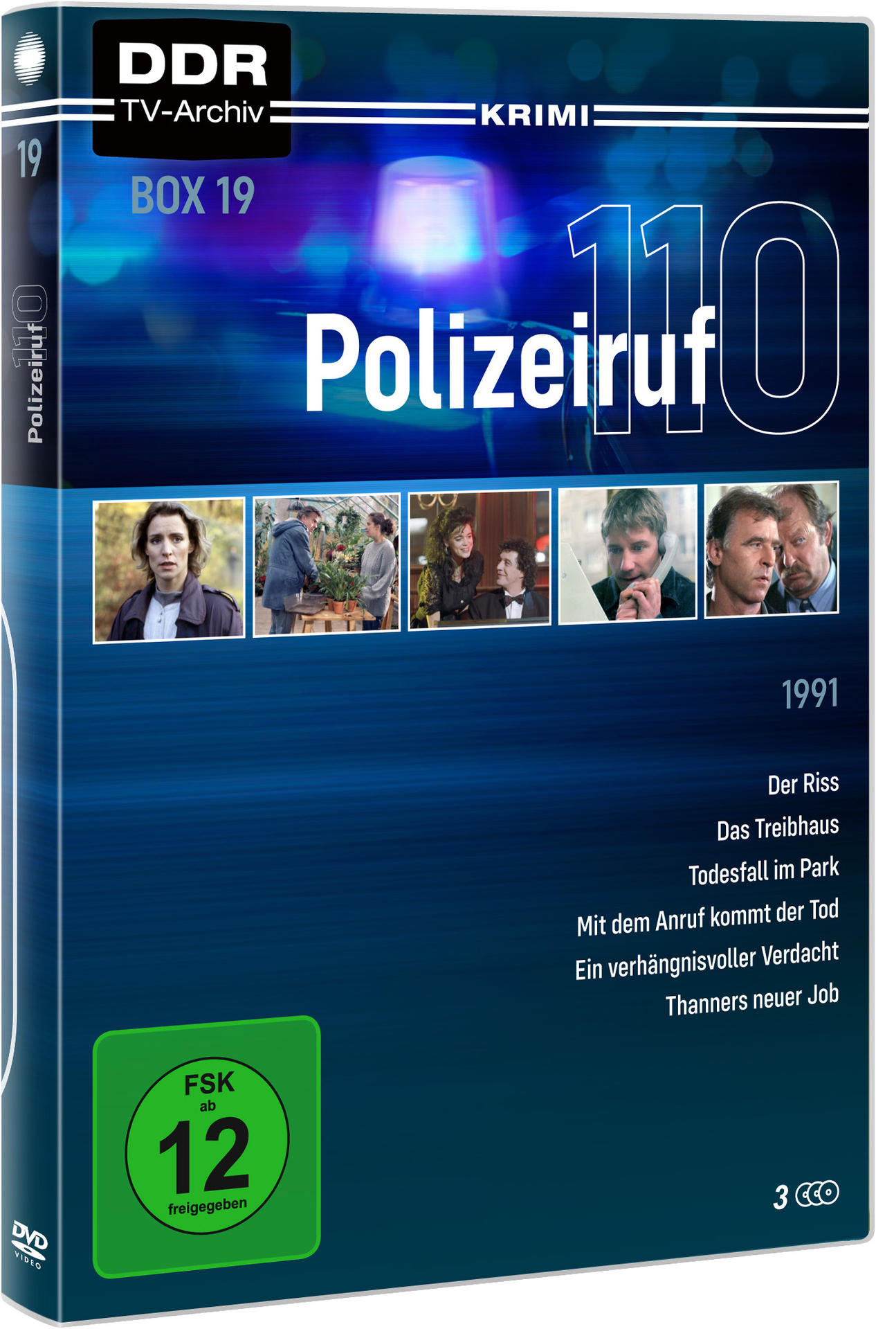 DVD-Box einer Fernsehsendung mit verschiedenen Bildern der Sendung und einem grünen FSK 12-Label.