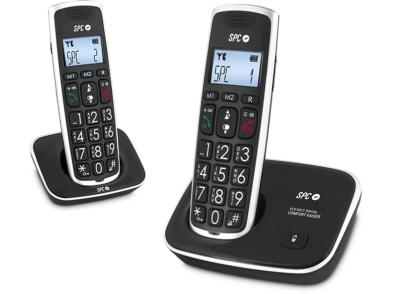 Spc Air Pro Dúo - Teléfonos Inalámbricos Pantalla Iluminada, Manos Libres,  Modo Eco, Negro con Ofertas en Carrefour