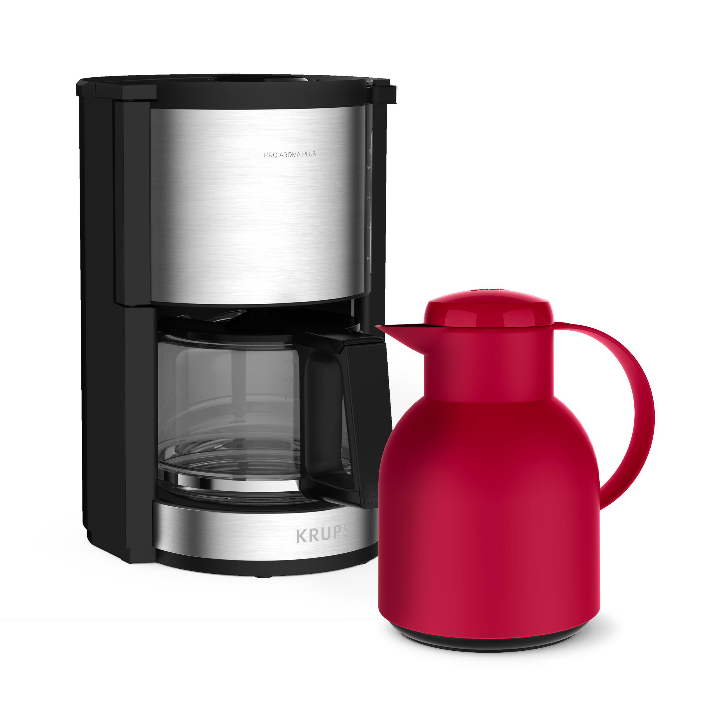KRUPS KM3210 Pro Aroma Plus und Samba Kaffeemaschine Edelstahl/Schwarz