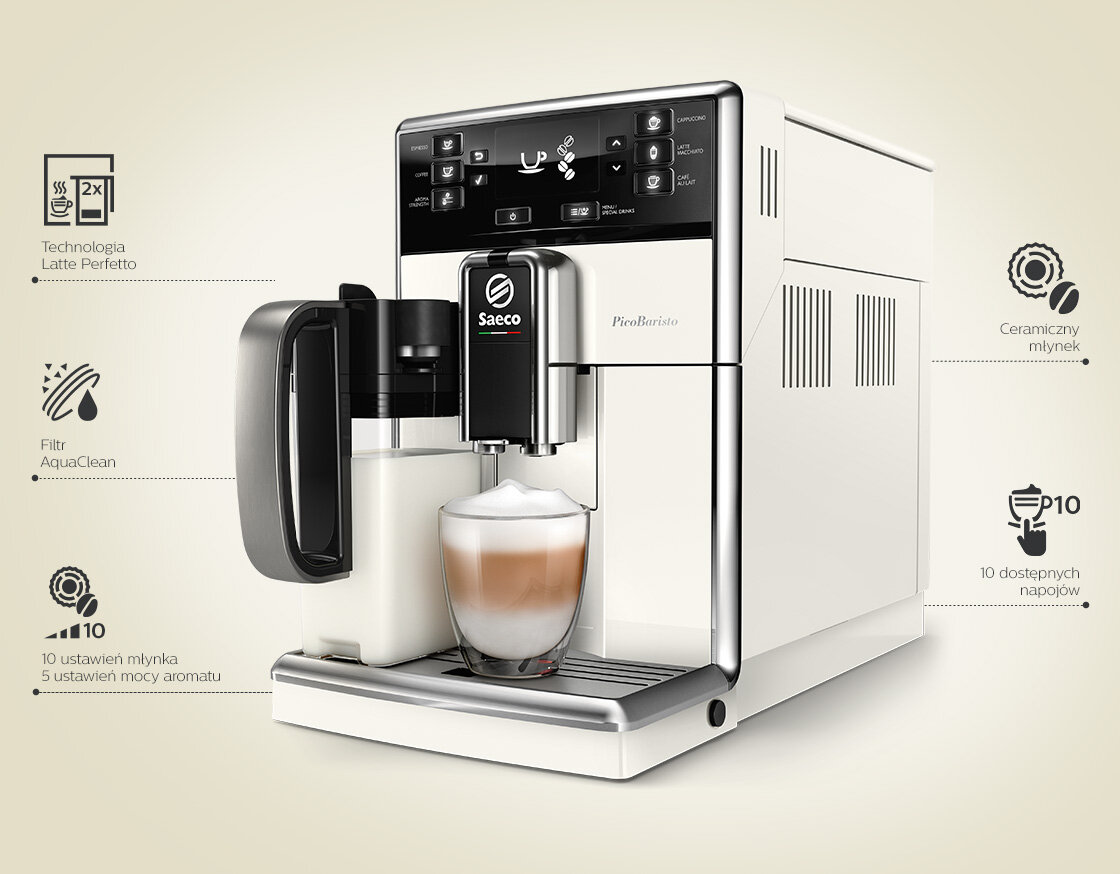 Ekspres ciśnieniowy SAECO PicoBaristo SM5478/10 White