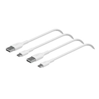 BELKIN BoostCharge USB-A-naar-USB-C-kabels 1 Meter Twin Pack Wit
