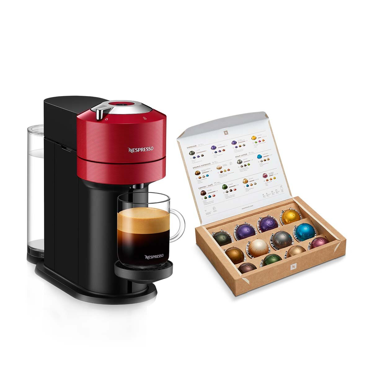 Ekspres na kapsułki KRUPS-NESPRESSO Vertuo Next XN9105 Czerwony