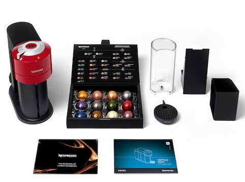 Ekspres na kapsułki KRUPS-NESPRESSO Vertuo Next XN9105 Czerwony